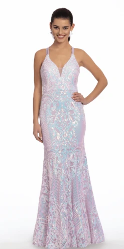 Sequin Strappy Back Mermaid Dress