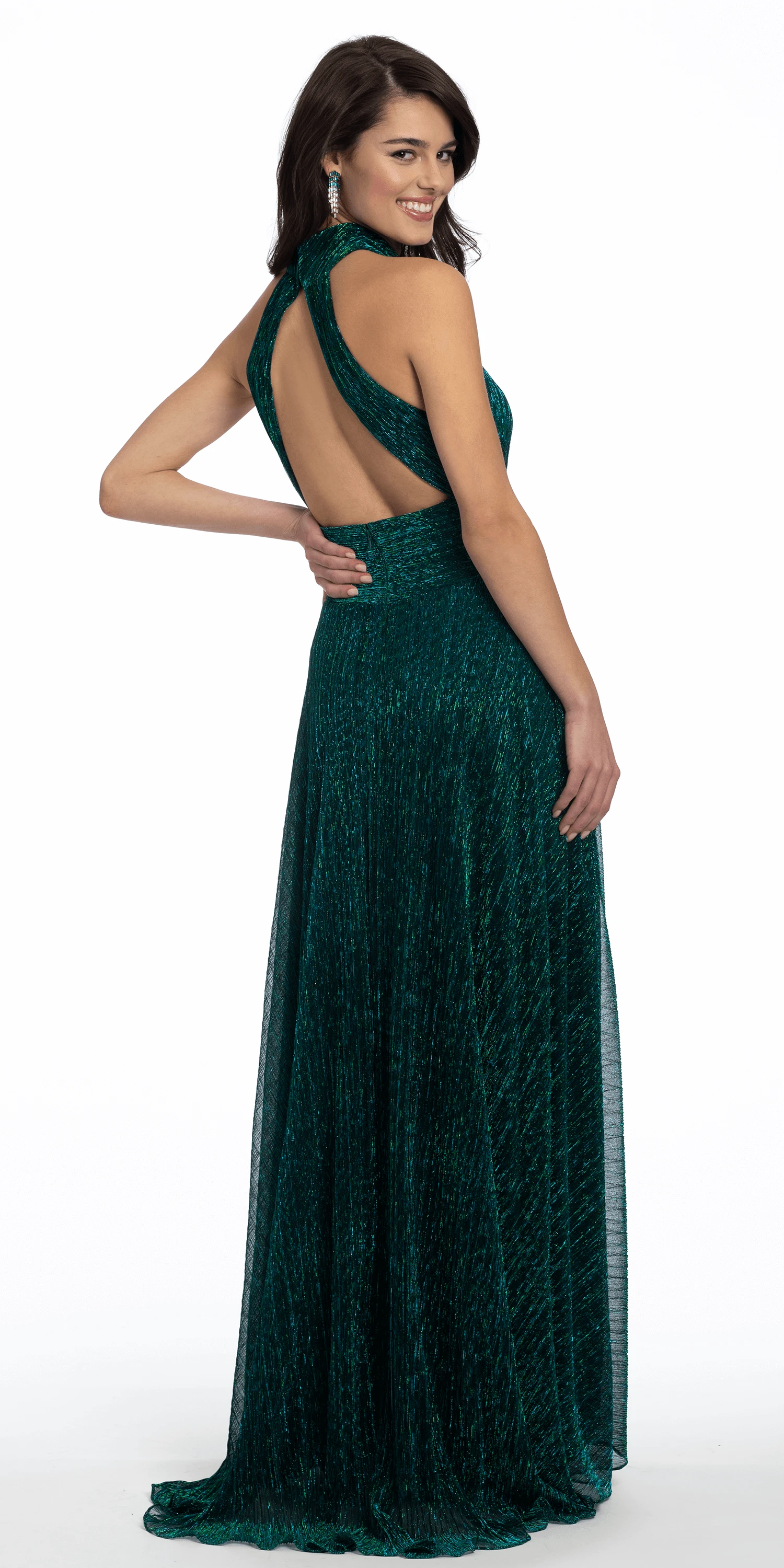 Cleo Collar Metallic Knit Dress - Image 2