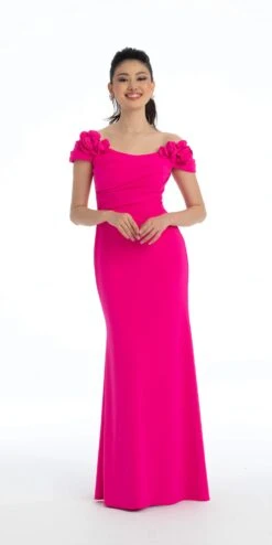 Floral Off The Shoulder Scuba Dress