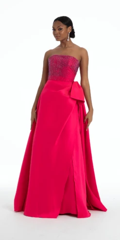 Mikado Strapless Heatset Ballgown With Bow