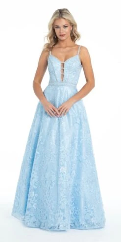 3D Embellished Rhinestone Bodice Ballgown