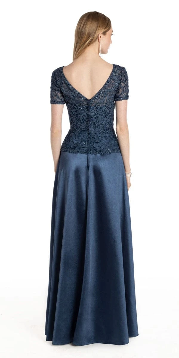 Short Sleeve Soutache Satin Dress - Image 2