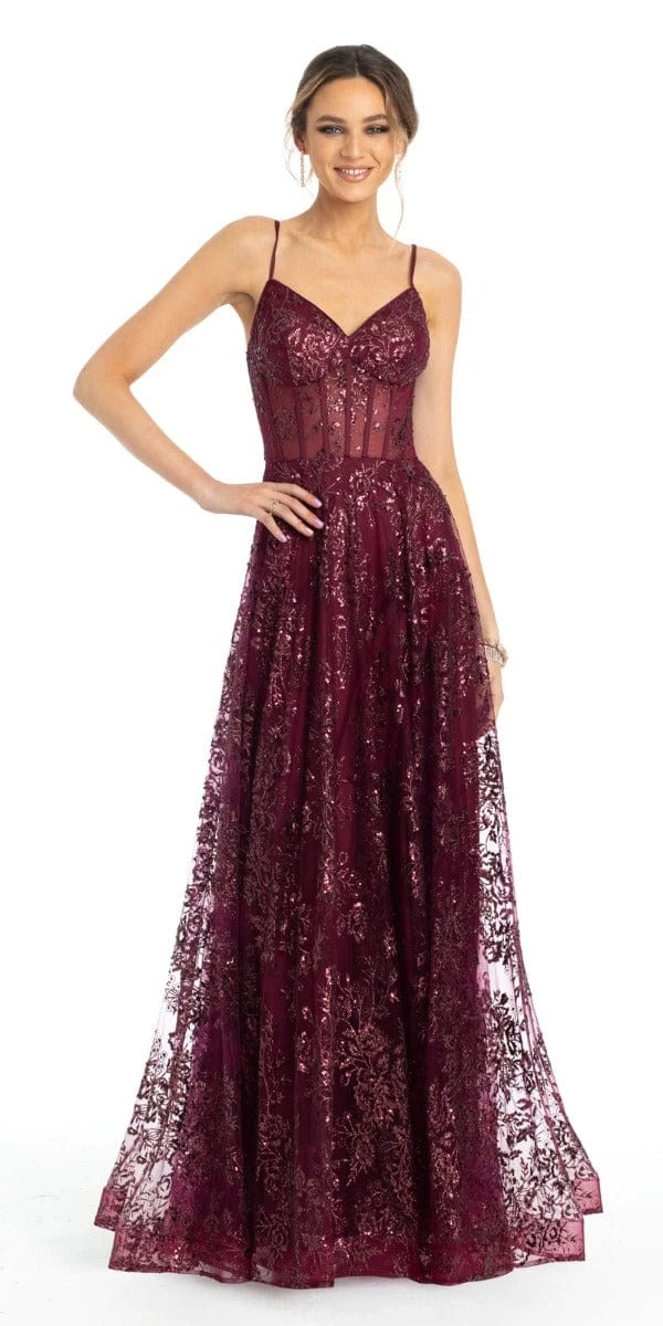 Sequin Glitter Corset Ballgown - Image 4