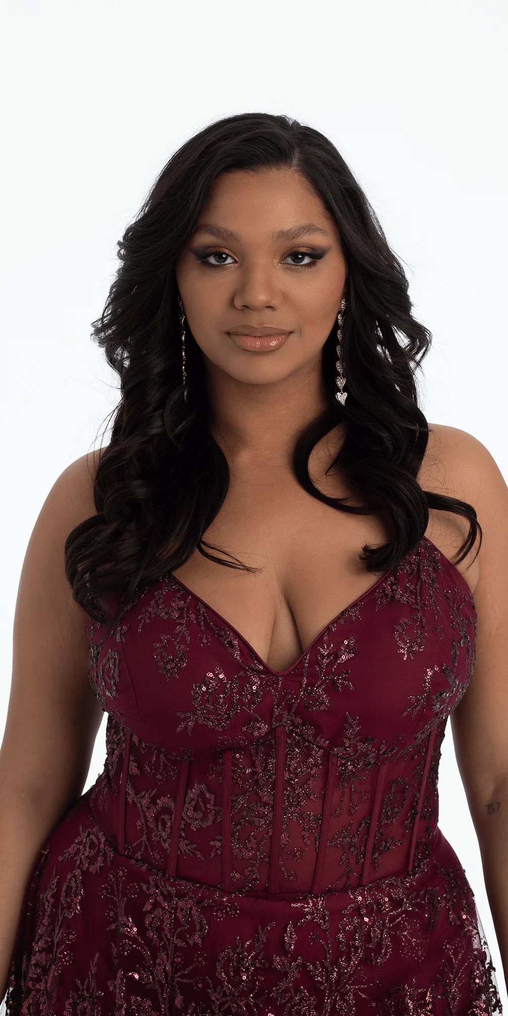 Sequin Glitter Corset Ballgown - Image 2