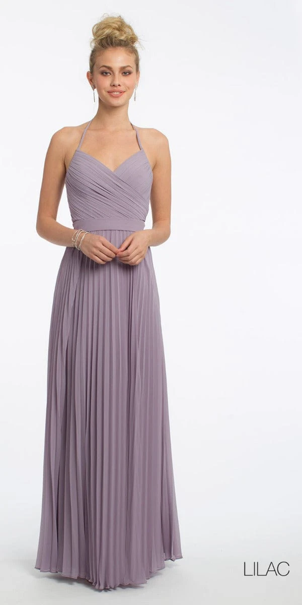 Chiffon Lace Up Back Pleat Dress - Petite - Image 4