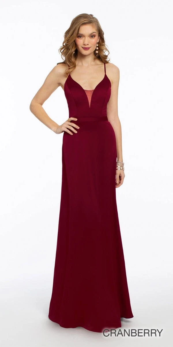 Plunge Crepe X-Back Dress - Petite