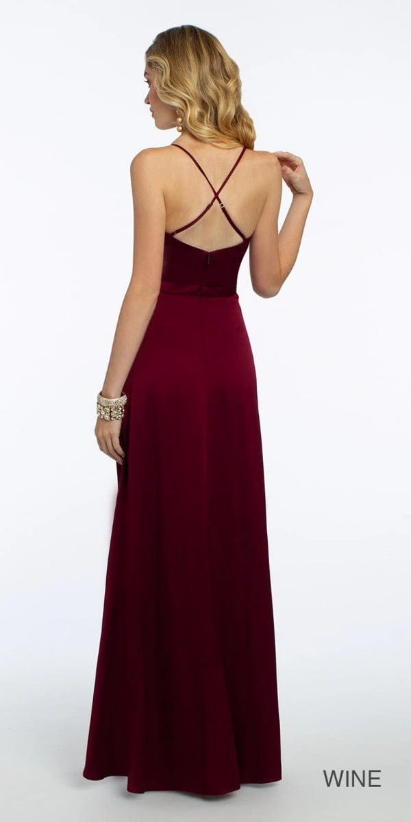 Plunge Crepe X-Back Dress - Petite - Image 2