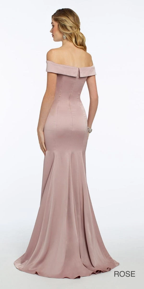 Crepe Off The Shoulder Mermaid Dress - Missy - Image 5