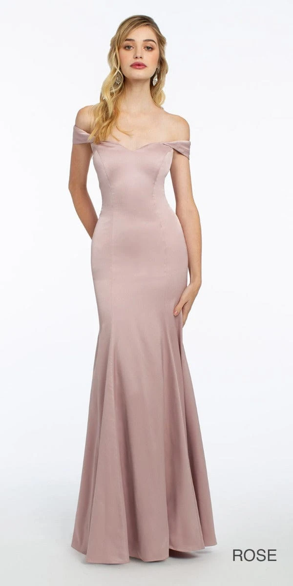 Crepe Off The Shoulder Mermaid Dress - Missy - Image 4