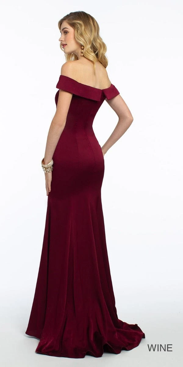 Crepe Off The Shoulder Mermaid Dress - Missy - Image 7