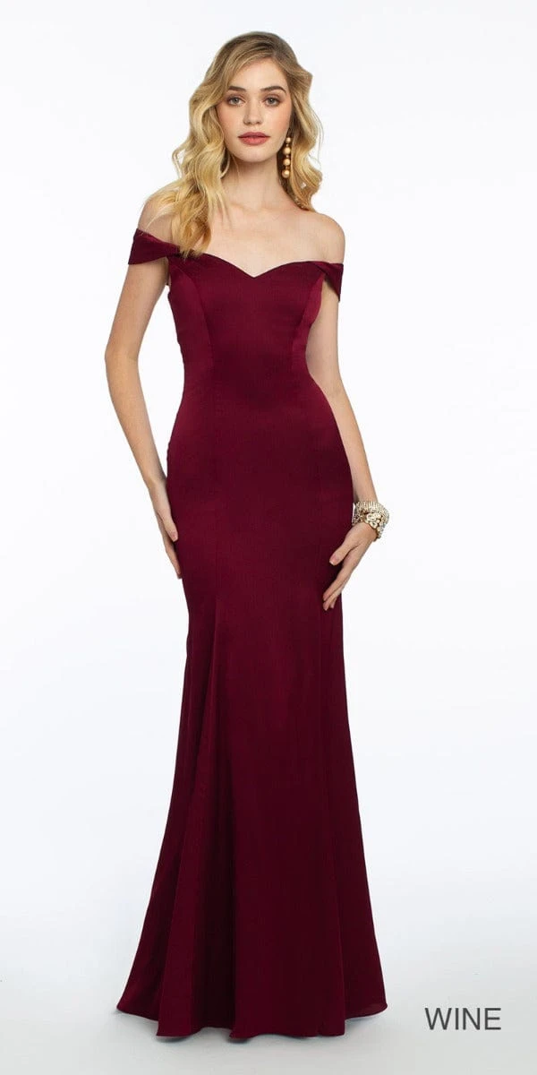 Crepe Off The Shoulder Mermaid Dress - Missy - Image 6