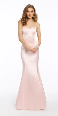 Satin Strapless Mermaid Dress - Missy