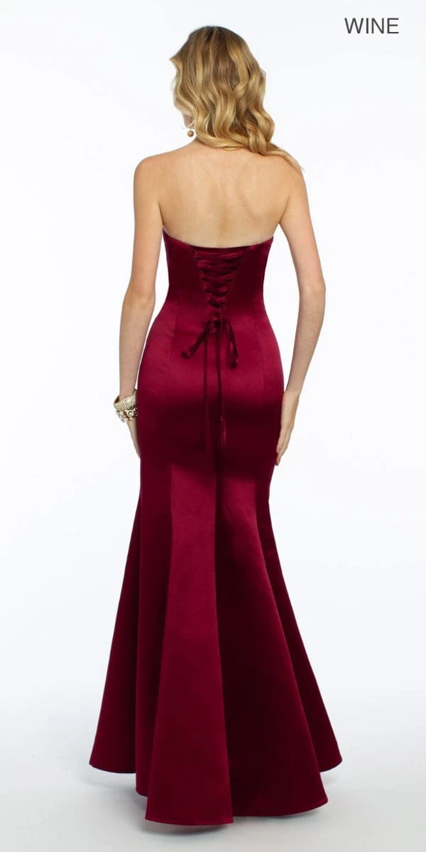 Satin Strapless Mermaid Dress - Missy - Image 3