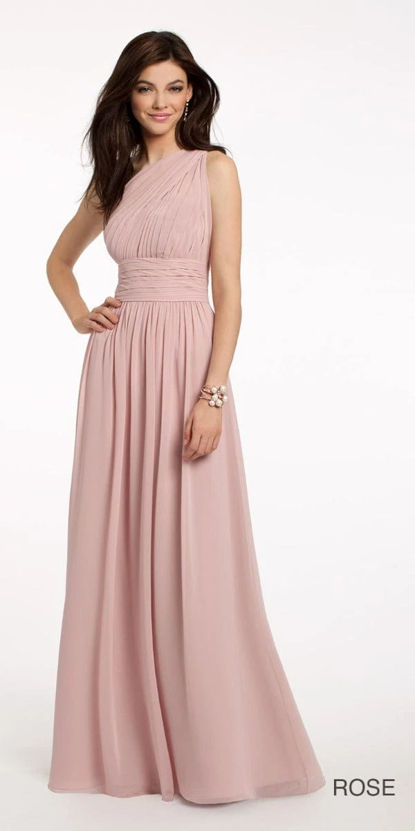 One Shoulder Illusion Bridesmaid Dress - Plus - Image 6