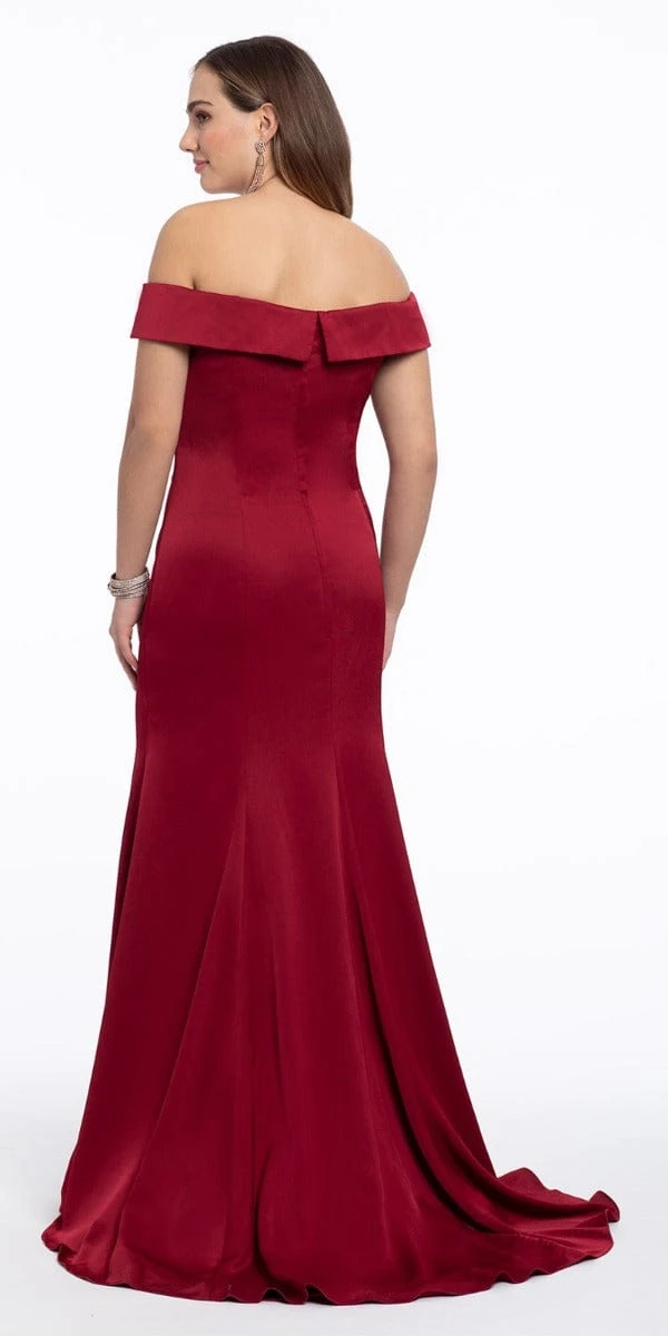 Crepe Off The Shoulder Mermaid Dress - Missy - Image 20