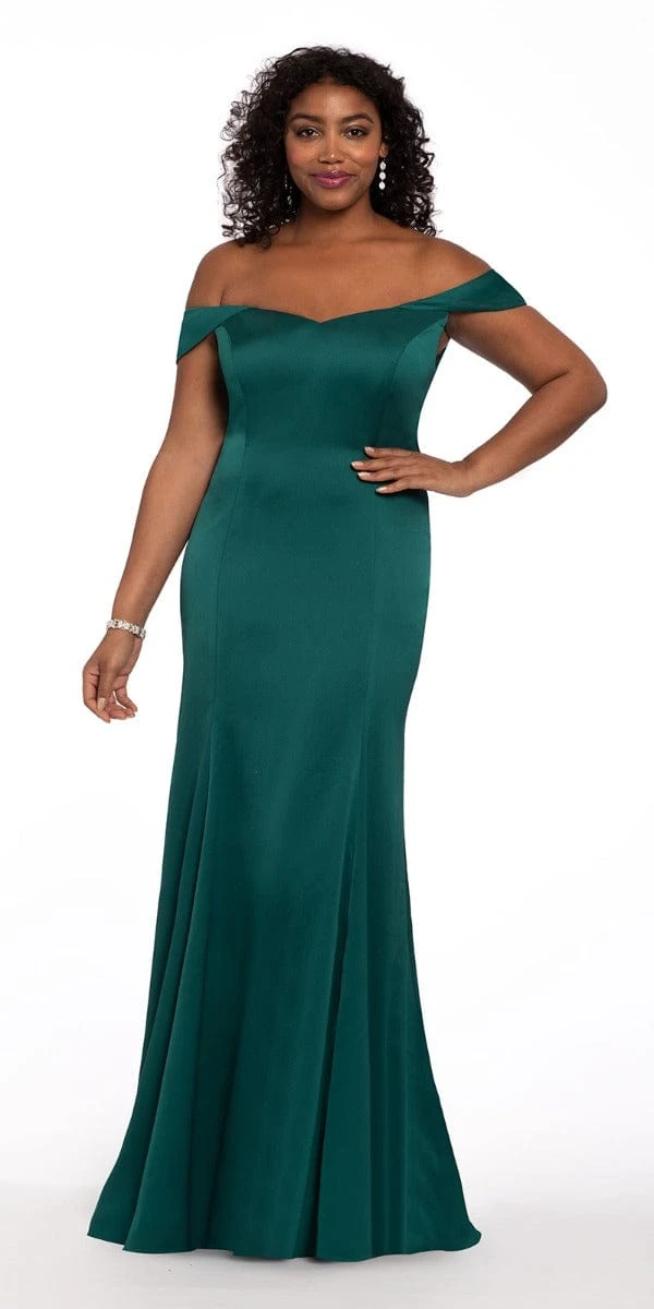 Crepe Off The Shoulder Mermaid Dress - Missy