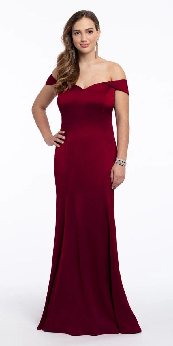 Crepe Off The Shoulder Mermaid Dress - Missy - Image 14