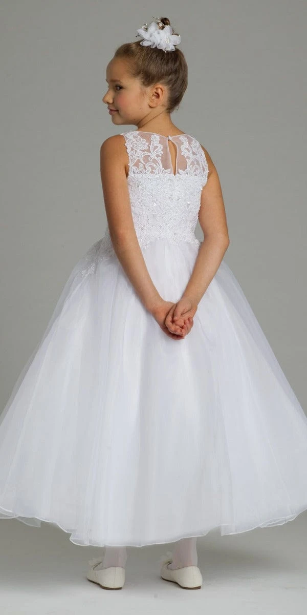 Lace And Organza Flower Girl Dress - Image 2