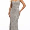 Rhinestone Glitter Sweetheart Trumpet Dress With Horse Hair Hem